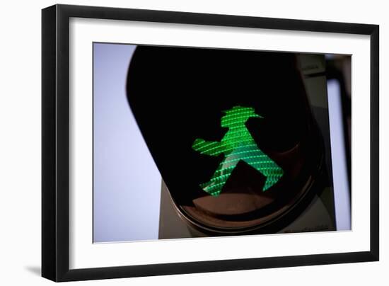 Pedestrian Road Crossing Berlin, Germany-Felipe Rodriguez-Framed Photographic Print