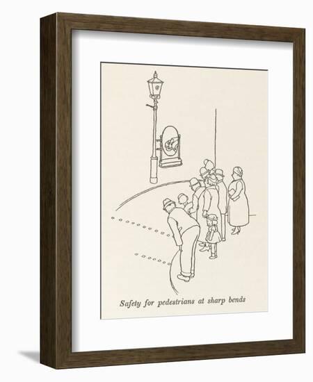 Pedestrian Safety-William Heath Robinson-Framed Art Print