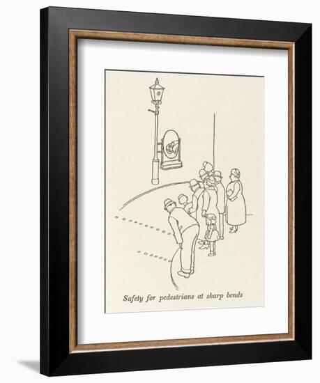 Pedestrian Safety-William Heath Robinson-Framed Art Print