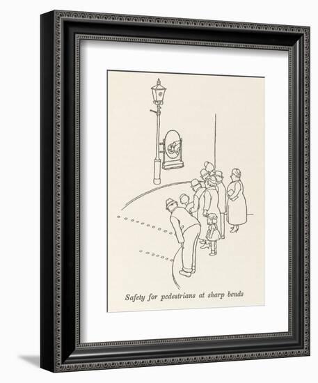 Pedestrian Safety-William Heath Robinson-Framed Art Print