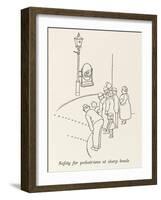 Pedestrian Safety-William Heath Robinson-Framed Art Print