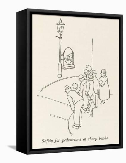 Pedestrian Safety-William Heath Robinson-Framed Stretched Canvas