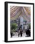 Pedestrian Street with Decorations, Puerta Del Sol, Madrid, Spain-Jeremy Bright-Framed Photographic Print