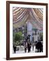 Pedestrian Street with Decorations, Puerta Del Sol, Madrid, Spain-Jeremy Bright-Framed Photographic Print