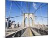 Pedestrian Walkway on the Brooklyn Bridge Looking Towards Manhattan, New York City, New York, USA-Amanda Hall-Mounted Photographic Print