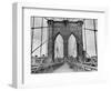 Pedestrian Walkway on the Brooklyn Bridge-Bettmann-Framed Premium Photographic Print