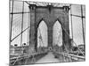 Pedestrian Walkway on the Brooklyn Bridge-Bettmann-Mounted Premium Photographic Print