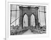 Pedestrian Walkway on the Brooklyn Bridge-Bettmann-Framed Photographic Print