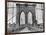 Pedestrian Walkway on the Brooklyn Bridge-Bettmann-Framed Photographic Print