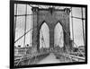 Pedestrian Walkway on the Brooklyn Bridge-Bettmann-Framed Photographic Print