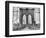 Pedestrian Walkway on the Brooklyn Bridge-Bettmann-Framed Photographic Print