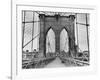 Pedestrian Walkway on the Brooklyn Bridge-Bettmann-Framed Photographic Print