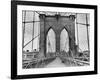 Pedestrian Walkway on the Brooklyn Bridge-Bettmann-Framed Photographic Print