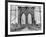 Pedestrian Walkway on the Brooklyn Bridge-Bettmann-Framed Photographic Print