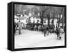 Pedestrians and Riders Outside the Burford Bridge Hotel, Surrey, C1930s-null-Framed Stretched Canvas