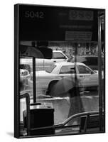 Pedestrians and Traffic Make Their Way Across 56th Street-null-Framed Photographic Print