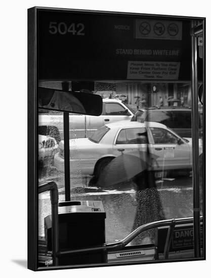 Pedestrians and Traffic Make Their Way Across 56th Street-null-Framed Photographic Print