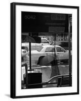 Pedestrians and Traffic Make Their Way Across 56th Street-null-Framed Photographic Print