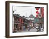 Pedestrians and Traffic on Shanghai Old Street, Remnant of a Bygone Age, Fuxing, Shanghai, China, A-Amanda Hall-Framed Photographic Print