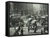 Pedestrians and Traffic, Victoria Street, London, April 1912-null-Framed Stretched Canvas