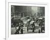 Pedestrians and Traffic, Victoria Street, London, April 1912-null-Framed Photographic Print