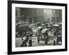 Pedestrians and Traffic, Victoria Street, London, April 1912-null-Framed Photographic Print