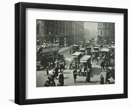 Pedestrians and Traffic, Victoria Street, London, April 1912-null-Framed Photographic Print