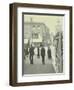 Pedestrians and Tram Sign Outside Waterloo Station, Lambeth, London, 1929-null-Framed Photographic Print