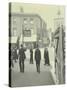 Pedestrians and Tram Sign Outside Waterloo Station, Lambeth, London, 1929-null-Stretched Canvas