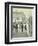 Pedestrians and Tram Sign Outside Waterloo Station, Lambeth, London, 1929-null-Framed Premium Photographic Print