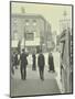 Pedestrians and Tram Sign Outside Waterloo Station, Lambeth, London, 1929-null-Mounted Premium Photographic Print