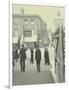 Pedestrians and Tram Sign Outside Waterloo Station, Lambeth, London, 1929-null-Framed Photographic Print