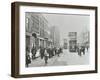 Pedestrians and Trams in Commercial Street, Stepney, London, 1907-null-Framed Photographic Print