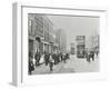 Pedestrians and Trams in Commercial Street, Stepney, London, 1907-null-Framed Photographic Print