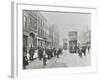 Pedestrians and Trams in Commercial Street, Stepney, London, 1907-null-Framed Photographic Print