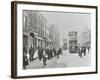 Pedestrians and Trams in Commercial Street, Stepney, London, 1907-null-Framed Photographic Print