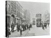 Pedestrians and Trams in Commercial Street, Stepney, London, 1907-null-Stretched Canvas