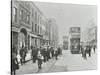 Pedestrians and Trams in Commercial Street, Stepney, London, 1907-null-Stretched Canvas