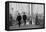 Pedestrians Cross the Brooklyn Bridge-null-Framed Stretched Canvas