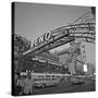 Pedestrians Cross Virginia Street as the Arch That Proclaims Reno: the Biggest Little City-null-Stretched Canvas