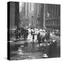 Pedestrians Crossing Slushy Intersection at Wall Street-Walker Evans-Stretched Canvas