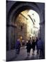 Pedestrians Entering Archway, Lucca, Italy-Merrill Images-Mounted Photographic Print