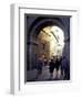 Pedestrians Entering Archway, Lucca, Italy-Merrill Images-Framed Photographic Print