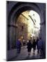 Pedestrians Entering Archway, Lucca, Italy-Merrill Images-Mounted Photographic Print