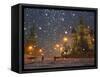 Pedestrians Pass by the Moscow Kremlin-null-Framed Stretched Canvas