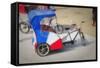 Pedicab In Paris-Cora Niele-Framed Stretched Canvas