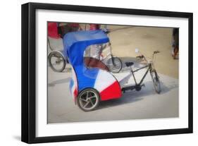 Pedicab In Paris-Cora Niele-Framed Giclee Print