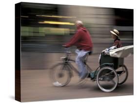 Pedicab in Pioneer Square, Seattle, Washington, USA-Merrill Images-Stretched Canvas