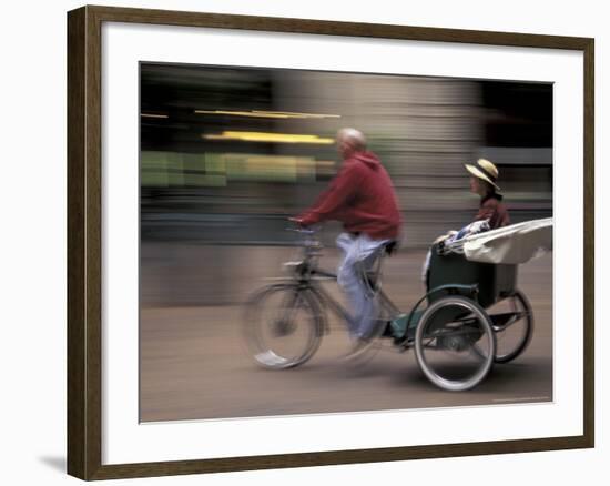 Pedicab in Pioneer Square, Seattle, Washington, USA-Merrill Images-Framed Photographic Print