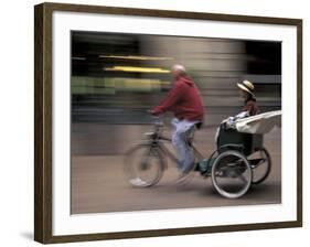 Pedicab in Pioneer Square, Seattle, Washington, USA-Merrill Images-Framed Photographic Print